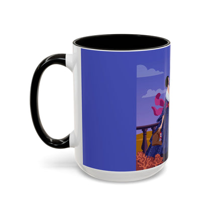 The Dawn Serenade Colorful Mug (11oz, 15oz) – Rooster Beauty, Morning Charm & Art Deco Elegance