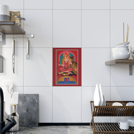 July & Ruby Ceramic Tile — Gem Series by Sofia Chiostri