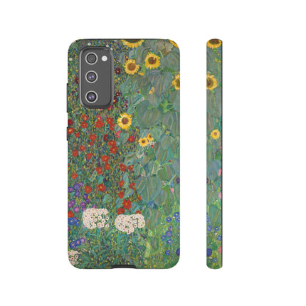Farm Garden with Sunflowers by Gustav Klimt Phone Cases