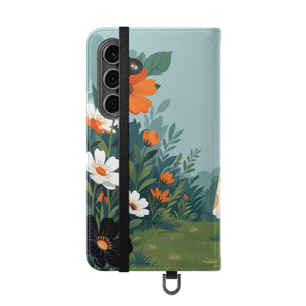 🌼🖤 The Ladies Of The Garden Promenade Flip Case – Art Deco Floral Fashion