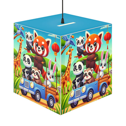 🦒🚙 The Safari Friends on the Move Light Cube Lamp – Adventure, Friendship & Sunny Fun