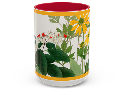 Clerodendrum & Rudbeckia Flower by Tanigami Kônan Colorful Mugs (11oz, 15oz)