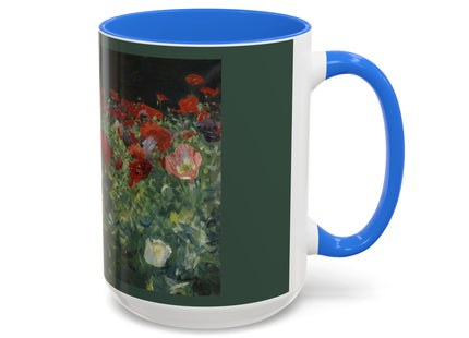 A Study of Poppies for Carnation, Lily, Lily, Rose by John Singer Sargent Colorful Mugs (11oz, 15oz)