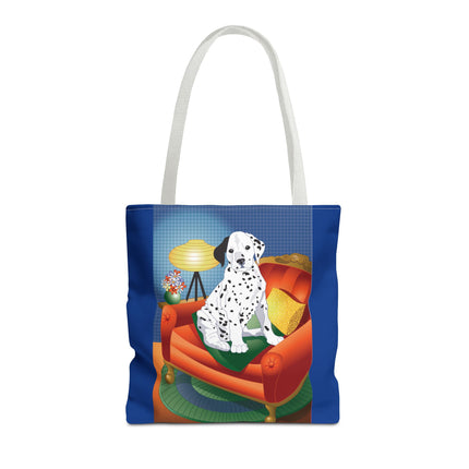 A Dalmatian's Cozy Corner Tote Bag (AOP)