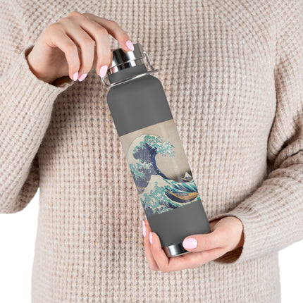 The Great Wave off Kanagawa by Katsushika Hokusai Copper Vacuum Insulated Bottle, 22oz