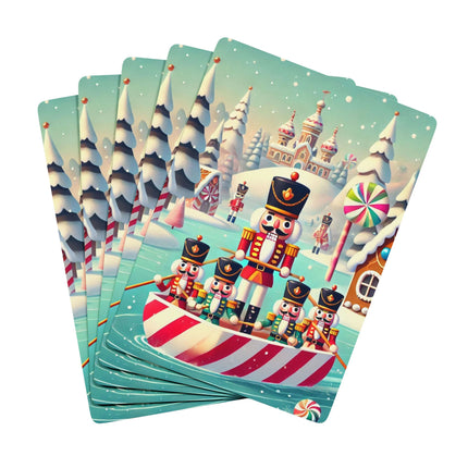 Nutcracker Candy-Striped Adventure Playing Cards