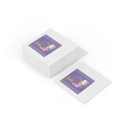 Easter Elegance White Coined Napkins