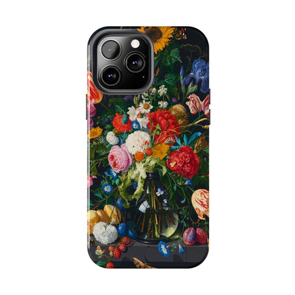 🌺🌙 The Midnight Garden Abundance Phone Case – Art Deco Floral Still Life