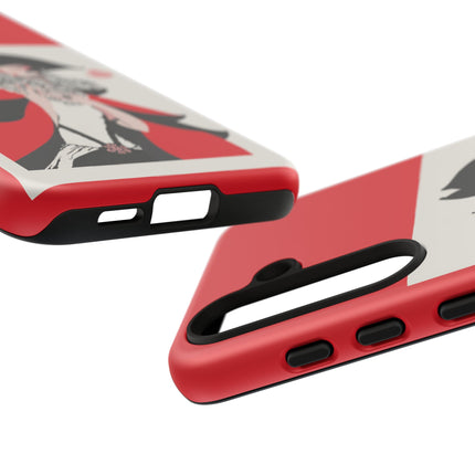 Crimson Masquerade Phone Case – Dramatic Grace & Bold Elegance