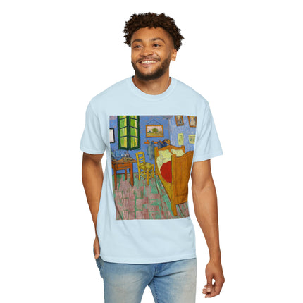 The Bedroom by Vincent van Gogh Unisex Garment-Dyed T-shirt