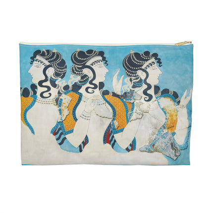 Reproduction of Ladies in Blue Accessory Pouch – Emile Gilliéron Minoan Fresco Design