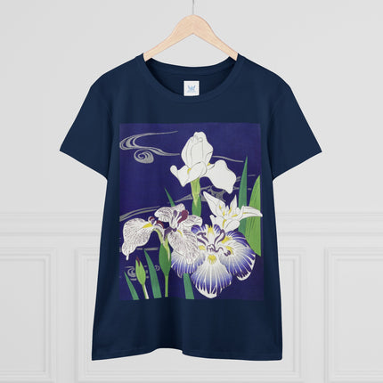 Irises by Kogyo Tsukioka Women's Midweight Cotton Tee
