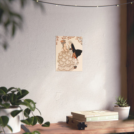 🎭🌸 Gallant Pretense Matte Vertical Poster – Romantic Art Deco Elegance