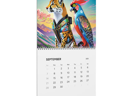 Neon Beasts: A Cyberpunk Odyssey Wall Calendars (2025)