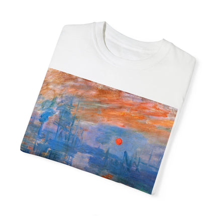 Sunrise by Claude Monet Unisex Garment-Dyed T-shirt