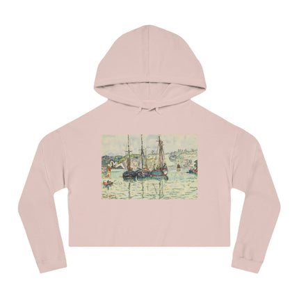 Le Trieux Paul Signac Women’s Cropped Hooded Sweatshirt