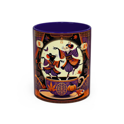 Theatrical Halloween Mice on Teacup Colorful Mugs (11oz, 15oz)