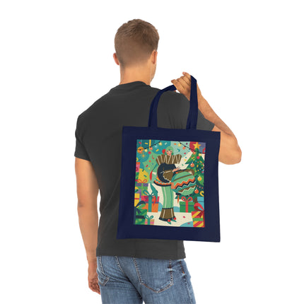 🎄🎁 The Lady Of The Christmas Ornament Cotton Tote Bag – Art Deco Holiday Fantasy
