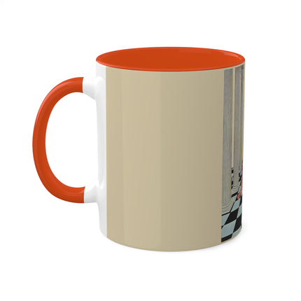 Cadmus Beheld a Female Figure by Virginia Frances Sterrett Colorful Mugs, 11oz