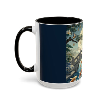 Moonlit Bridge Gentleman Colorful Mug – Imperial Serenity & Moonlit Harmony