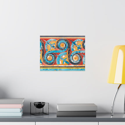 Reproduction of S-Spiral Frieze by Emile Gilliéron Premium Matte Horizontal Poster