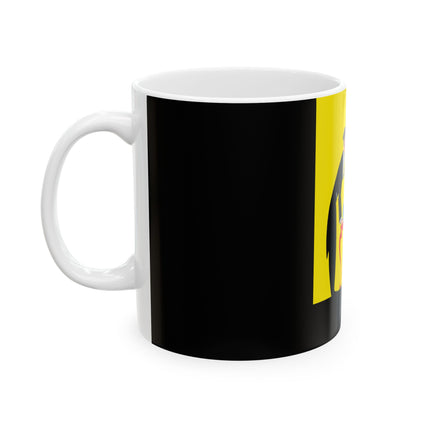 A Moment of Elegance: A Passionate Embrace Amidst Golden Splendor Ceramic Mug 11oz