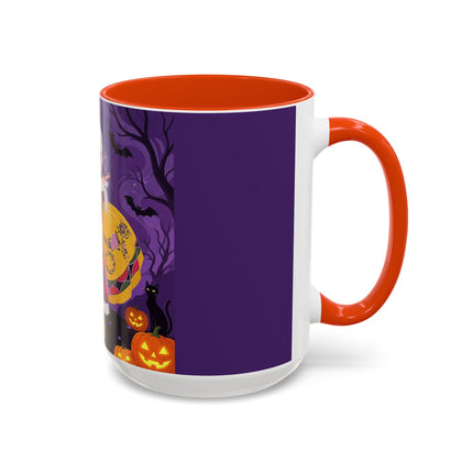 🎭🌹 The Harlequin Rose Masquerade Colorful Mug – Theatrical Halloween Romance