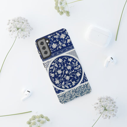Blue Flower Pattern by Owen Jones Phone Cases