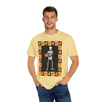Candy Corn Skeleton Unisex Garment-Dyed T-shirt