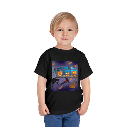 Whimsical Halloween Mischief Toddler Short Sleeve Tee