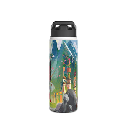 Cyberpunk Elephant Stainless Steel Water Bottle
