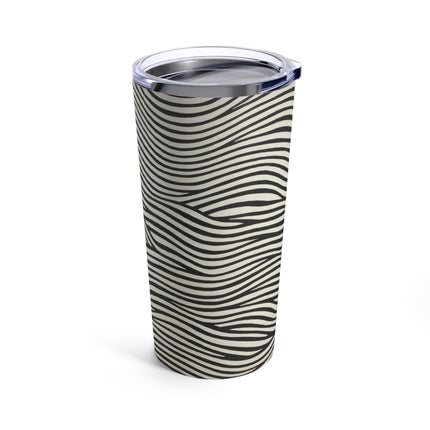 Wave Pattern on White Tumbler 20oz