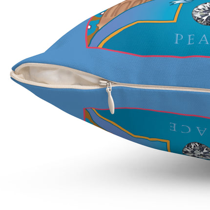 April & Diamond (from the Gem Series) by Sofia Chiostri Spun Polyester Square Pillow
