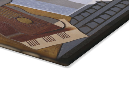 Open Window by Juan Gris Glass Cutting Board