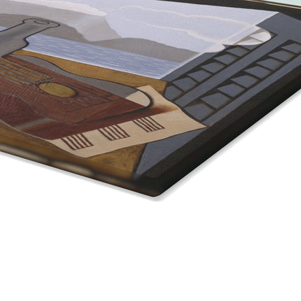 Open Window by Juan Gris Glass Cutting Board