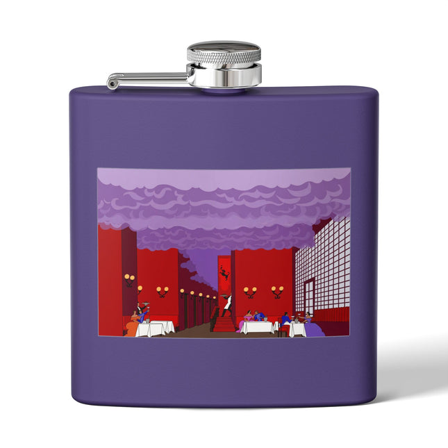 Midnight Toast Flask – Parisian Romance & Art Deco Charm