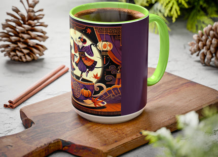 Theatrical Halloween Mice on Teacup Colorful Mugs (11oz, 15oz)