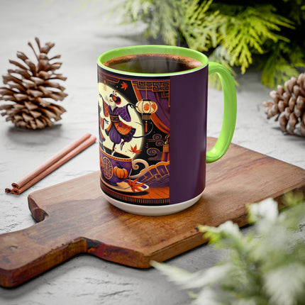 Theatrical Halloween Mice on Teacup Colorful Mugs (11oz, 15oz)