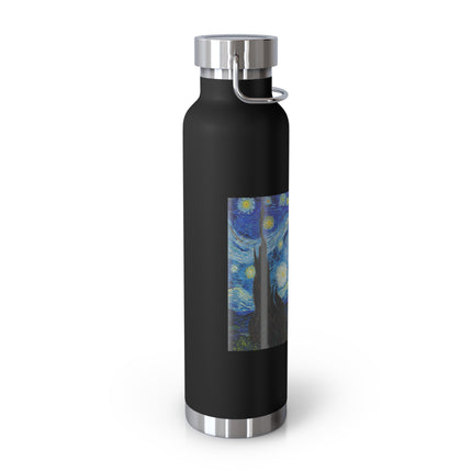 The Starry Night by Vincent Van Gogh Copper Vacuum Insulated Bottle, 22oz
