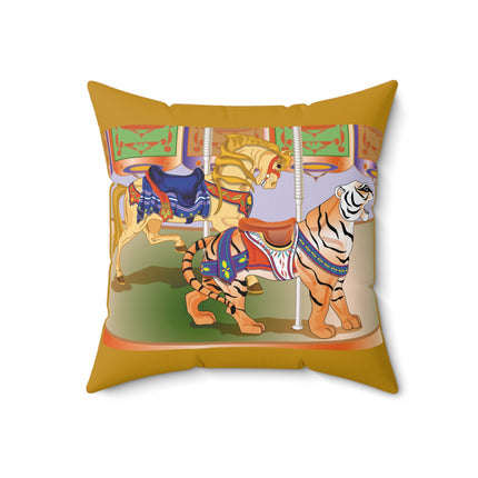 Carousel Splendor Spun Polyester Square Pillow