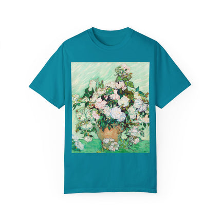 Roses by Vincent Van Gogh Unisex Garment-Dyed T-shirt