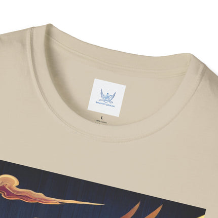 Flame-Winged Horse at Sunset Softstyle T-Shirt