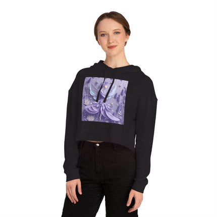 Lavender Fairy Women’s Cropped Hooded Sweatshirt