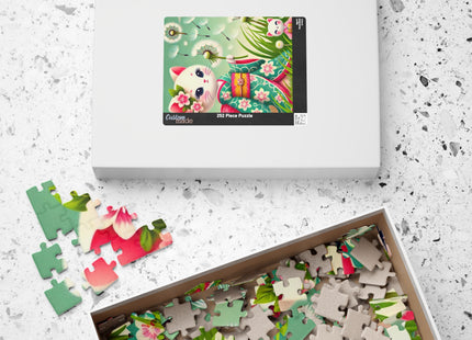 Geisha Kitten and the Dandelion Wish Puzzle (110, 252, 520-piece)