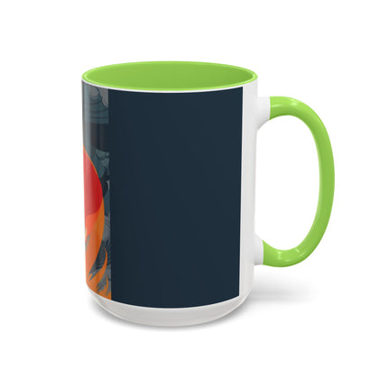 Flame of the Tempest Colorful Mugs – Fiery Storm & Dramatic Elegance