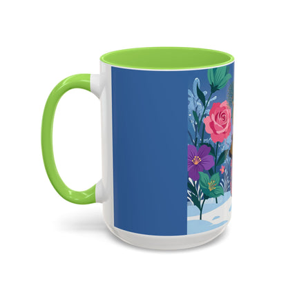 🌹❄️ The Holly Rose Of Winter Colorful Mug – Art Deco Christmas Garden