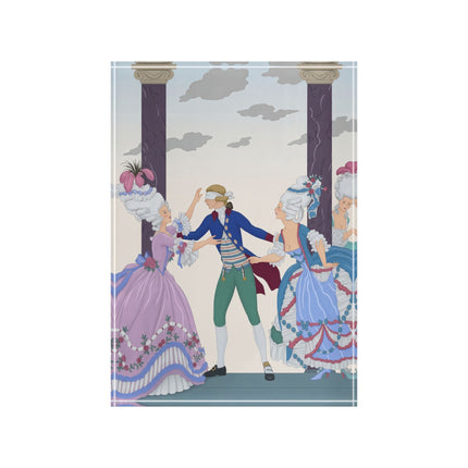 🎭🌹 The Garden Ladies Of Blind Man’s Bluff Acrylic Art Block – Art Deco Fashion Whimsy