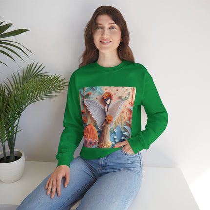 Zinnia Fairy Unisex Heavy Blend™ Crewneck Sweatshirt
