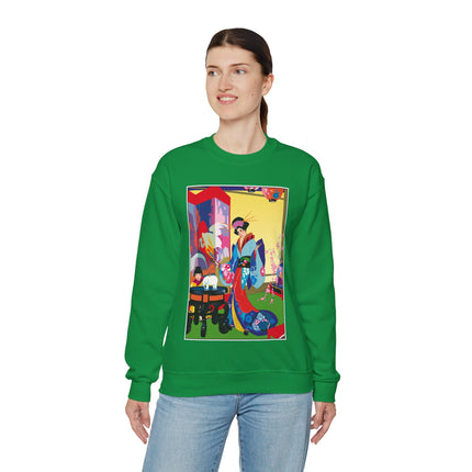 A Timeless Journey by Umberto Brunelleschi Heavy Blend™ Crewneck Sweatshirt