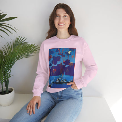 Fireworks in Venice by George Barbier Heavy Blend™ Crewneck Sweatshirt
